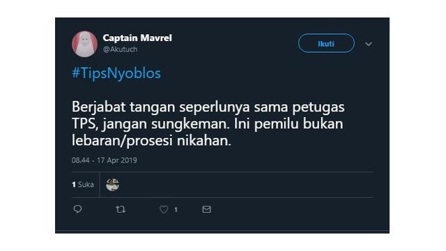 Tips Nyoblos Saat Pemilu Ala Netizen