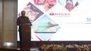 Menteri Perdagangan RI Enggartiasto Lukita memberi sambutan saat konferensi pers di Jakarta, Selasa (6/2). Mayora Group memperkuat merek dagangnya di Rusia melalui produk Torabika Cappuccino. (Liputan6.com/Angga Yuniar)