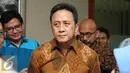 Kepala Badan Ekonomi Kreatif, Triawan Munaf memberikan keterangan usai menandatangani nota kesepahaman di Jakarta, Rabu (13/9). Kerjasama ini diharapkan mampu mendorong perekonomian bangsa. (Liputan6.com/Angga Yuniar)