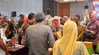 Khofifah Indar Parawansa, Di Acara Misi Dagang Dan Investasi Jawa Timur Dengan Banten, Di Kota Serang. Senin, (11/09/2023). (Yandhi Deslatama/Liputan6.com).