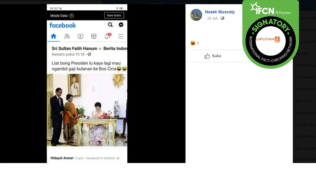 Tangkapan layar hoaks