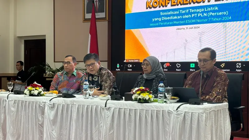 Coffee Morning Sosialisasi Tarif Tenaga Listrik yang diadakan oleh PT PLN (Persero), di Direktorat Jenderal Ketenagalistrikan, Rabu (31/7/2024). (Foto: Liputan6.com/Tira Santia)