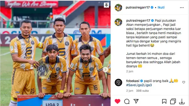 Beda dengan Atta Halilintar, Putra Siregar Tegas Siap Perjuangkan FC Bekasi City Meski Liga 2 Dihentikan