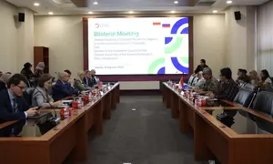Pertemuan bilateral antara Kementerian Perindustrian dan Senator Federasi Rusia Ilyas Umakhanov. (Foto: Kementerian Perindustrian)