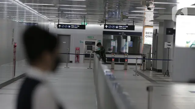 Penerapan New Normal, Stasiun MRT Bundaran HI Dijaga TNI