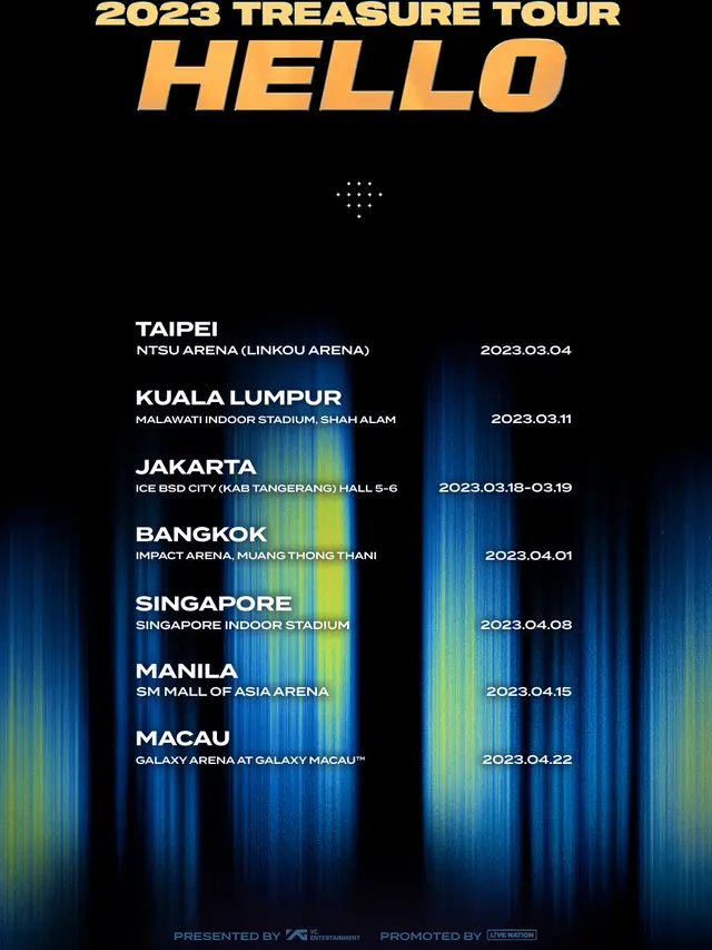 Jadwal Tur Asia Treasure. (YG Entertainment via Soompi)