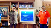 Ketua Asosiasi Museum Indonesia Putu Supadma Rudana dan Presiden keenam Republik Indonesia Susilo Bambang Yudhoyono (SBY) saat&nbsp;peresmian&nbsp;Museum dan Galeri SBY-ANI di Ploso, Pacitan, Jawa Timur, Kamis (17/8/2023). (Istimewa)