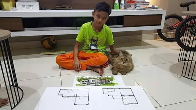 Baru 12 Tahun, Bocah Ini Sudah Mahir Jadi Arsitek dan Renovasi Rumahnya