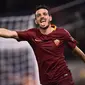 Alessandro Florenzi menilai laga melawan Juventus akan menjadi momen fundamental bagi AS Roma. (FILIPPO MONTEFORTE / AFP)