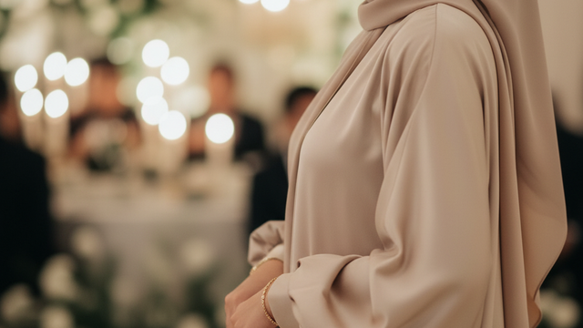 Abaya de satén liso