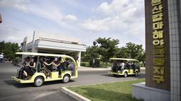 Media pemerintah Korean Central News Agency (KCNA), mengabarkan pada 2 Juli 2025 bahwa Korea Utara akan membuka kawasan resor besar-besaran di pantai timurnya dan menjadi proyek pariwisata kesayangan pemimpin Kim Jong Un. (KIM Won Jin/AFP)