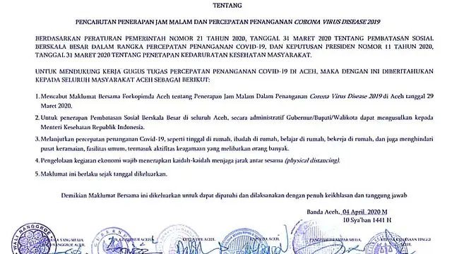 Makkumat Bersama pencabutan jam malam di Aceh (Liputan6.com/Rino Abonita)