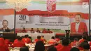Suasana sidang paripurna pada Kongres Luar Biasa PKPI di Jakarta, Minggu (13/5). Kongres Luar Biasa digelar untuk mencari pengganti Hendropriyono yang memutuskan mundur usai PKPI lolos Pemilu 2019. (Liputan6.com/Arya Manggala)