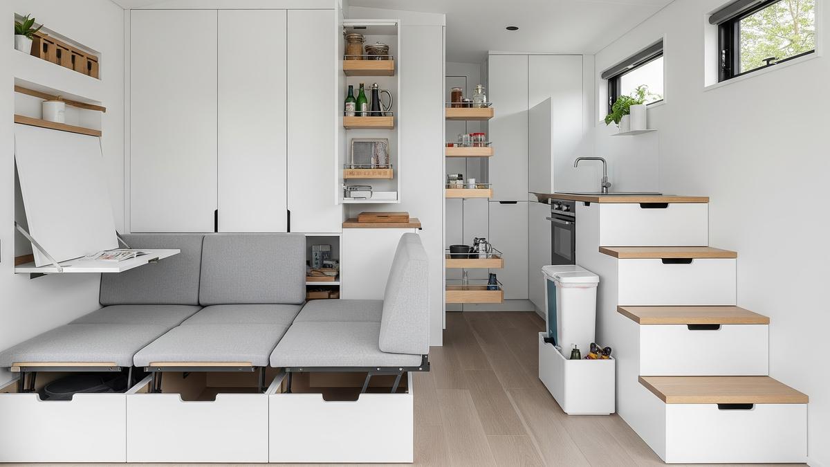 7 Model Rumah Mungil dengan Penyimpanan Tersembunyi, Bantu Maksimalkan Ruang