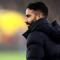 Sebagai catatan, di Liga Premier Inggris 2024/2025 sejak menggantikan Erik ten Hag menangani Manchester United, Ruben Amorim mencatatkan dua kemenangan, sekali hasil imbang, dan empat kekalahan dari tujuh pertandingan. (HENRY NICHOLLS/AFP)