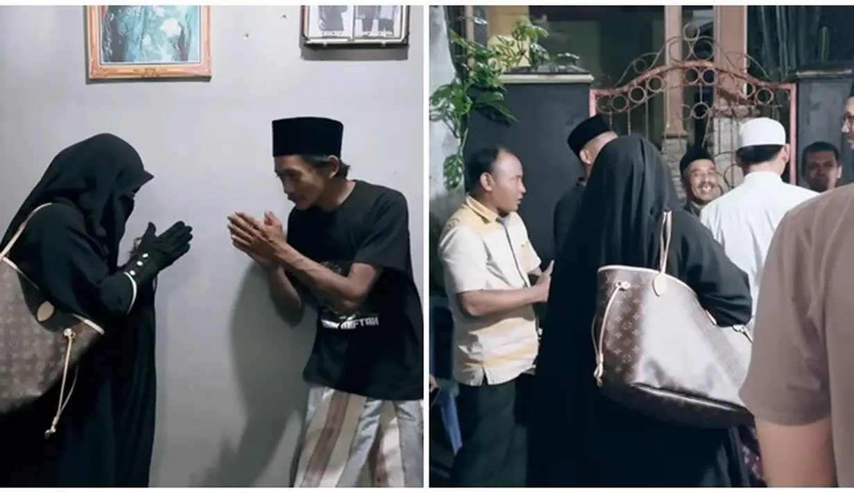 Hingga kini banyak doa yang dikirimkan netizen dan sederet artis untuk Sunhaji. Ini adalah momen ketika Umi Pipik pamit kepada keluarga Sunhaji. Terlihat di depan rumah Sunhaji sudah banyak tetangga yang menunggu untuk pamitan juga kepada Umi Pipik. Terlihat wajah para tetangga Sunhaji ini sangat senang bertemu dengan pendakwah berusia 47 tahun itu. (Liputan6.com/IG/@_ummi_pipik_)