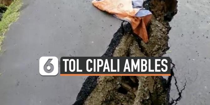 VIDEO: Ruas Jalan Tol Cipali KM 122 Ambles Terbelah, Ada Apa?
