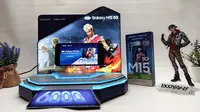 Samsung Galaxy M15 5G hadir dengan paket game bersama Free Fire. (Liputan6.com/Agustinus M. Damar)