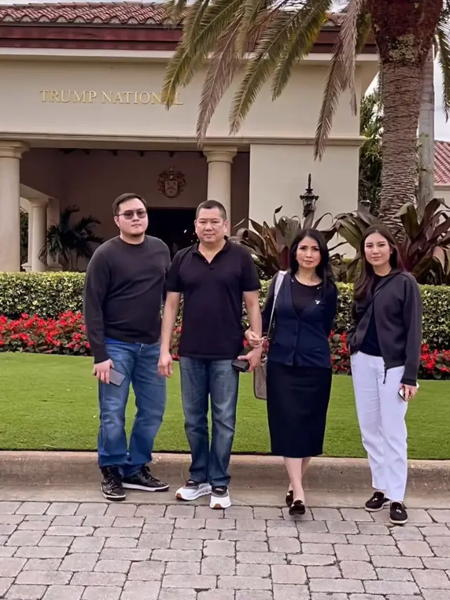 Tampilan Angela Tanoesoedibjo Bertemu Donald Trump Sebelum Pelantikan Presiden Amerika. [@angelatanoesoedibjo]