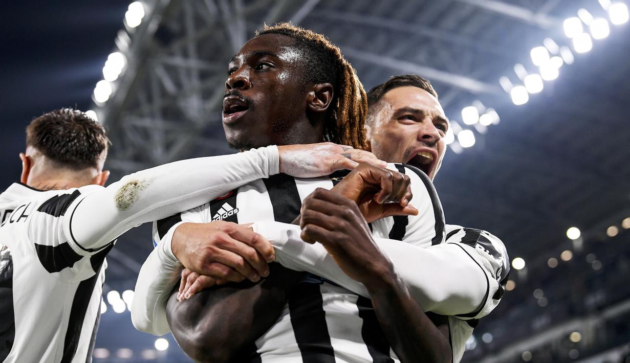 Gol semata wayang Si Nyonya Tua dicetak oleh Moise Kean pada menit ke 16. (Fabio Ferrari/LaPresse via AP)