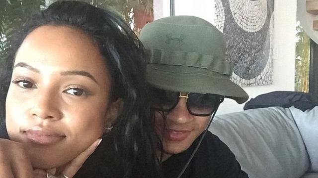 Memphis Depay bersama pasangannya, Karrueche Tran (Instagram)