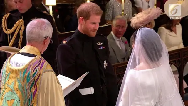 Pangeran Harry dan Meghan Markle resmi menjadi suami istri. Saksikan detik-detik keduanya mengucap janji suci pernikahan di video berikut.