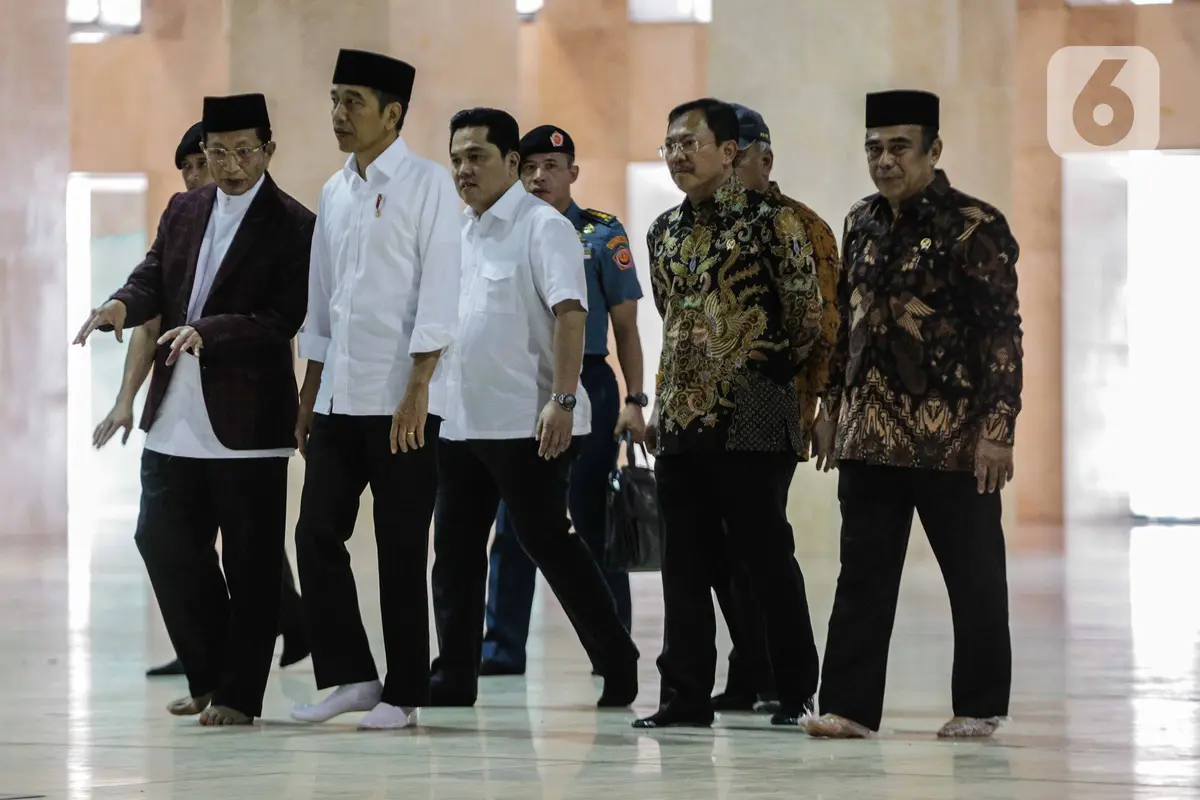 Jokowi Tinjau Sterilisasi Masjid Istiqlal
