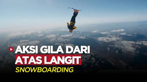 VIDEO: Aksi Gila Atlet Snowboarding Lakukan Atraksi dari Atas Langit