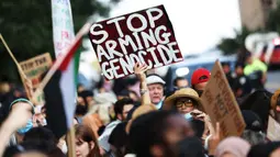 Acara kampanye tersebut diselenggarakan oleh para pejabat Partai Demokrat New York. (Michael M. Santiago/Getty Images North America/Getty Images via AFP)