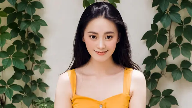 santai kalem tersenyum bahagia