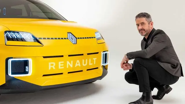 Logo baru Renault pada model prototipe Renault 5 (Autoexpress)