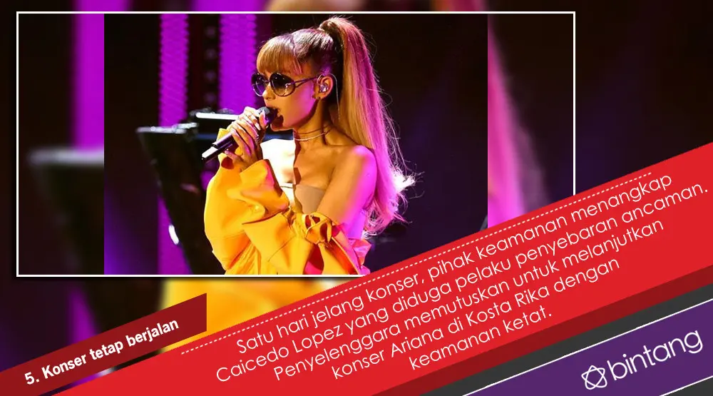 Ariana Grande di Antara Insiden Teror dan Konser Amal. (Foto: AFP/Bintang.com, Desain: Nurman Abdul Hakim/Bintang.com)