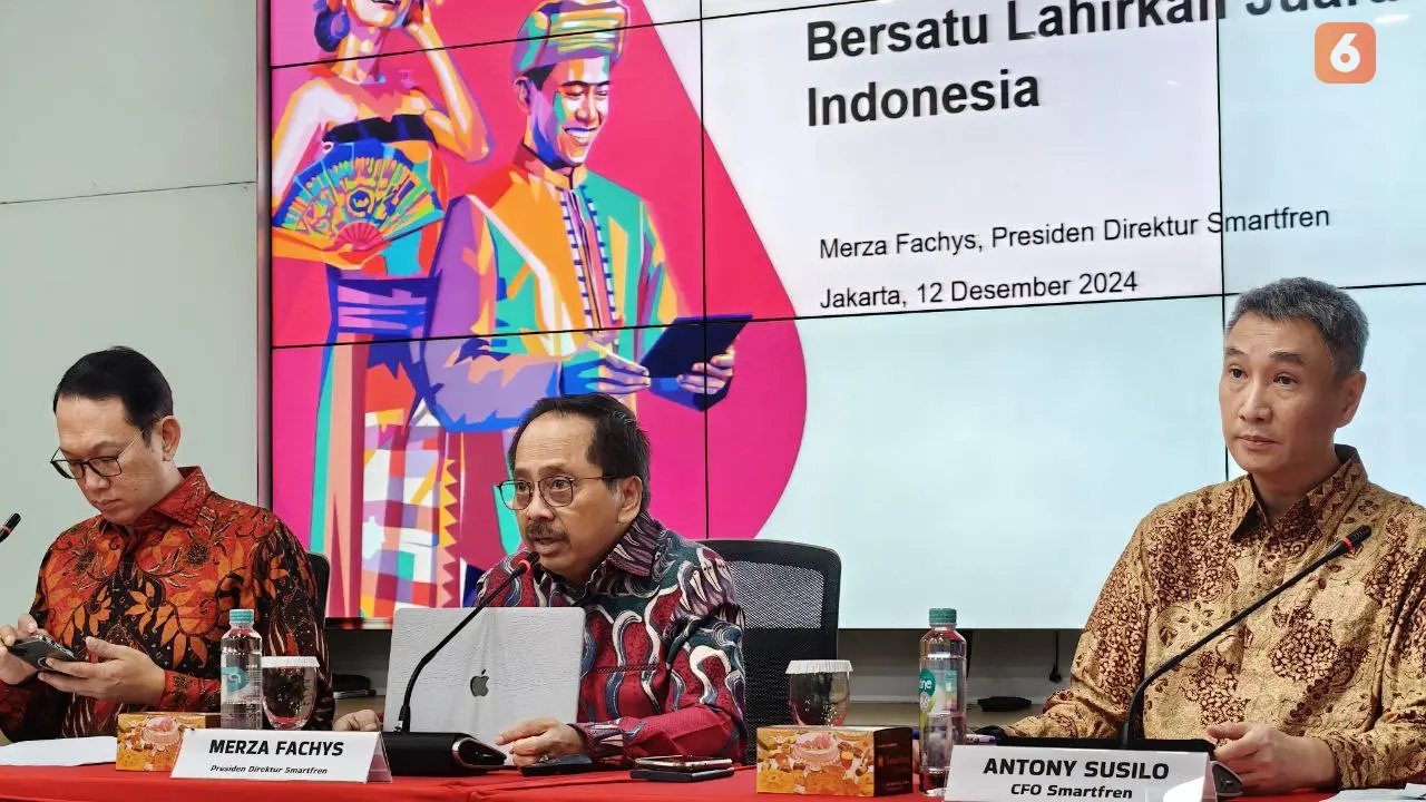 Konferensi pers merger XL Axiata - Smartfren. Liputan6.com/Agustinus Mario Damar