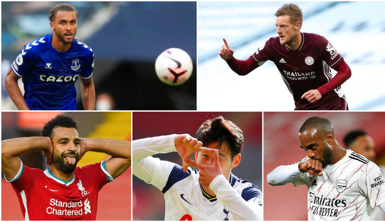 Hattrick Jamie Vardy ke gawang Manchester City membuatnya langsung bertengger di puncak daftar pencetak gol terbanyak sementara Premier League. Berikut daftar top skor sementara Liga Inggris musim 2020/2021.