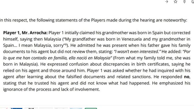 <p>Petikan wawancara FIFA dengan pemain naturalisasi Malaysia, Gabriel Felipe Arrocha atau Gabriel Palmero. (Doc FIFA)</p>