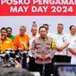 Kapolri Jenderal Listyo Sigit Prabowo meninjau langsung peringatan hari buruh internasional atau May Day di GBK, Senayan, Jakarta, Rabu, 1 Mei 2024. (Foto: Istimewa)