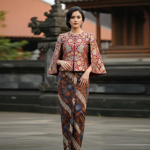 Model Atasan Brokat Bawahan Batik Terbaru