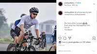 Nicholas Saputra Bersepeda Roadbike (Instagram.com/reinhardfoto)