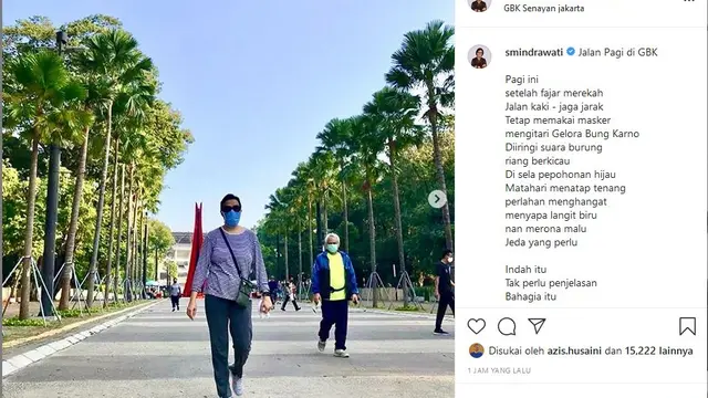 Unggahan Sri Mulyani di akun instagram. (Instagram @smindrawati)