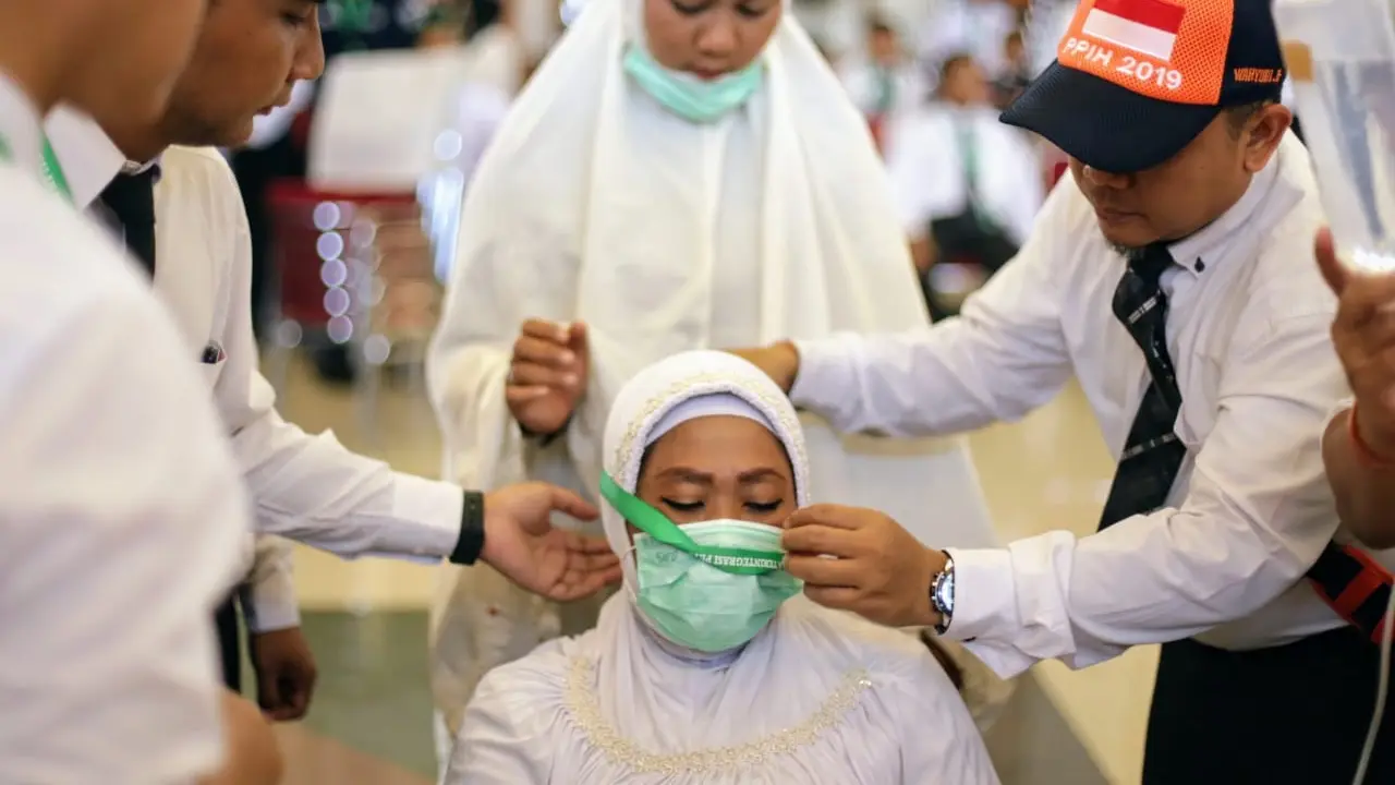 Simulasi atau Gladi Posko Penyelenggaraan Haji 2019. Dok MCH/Bahauddin