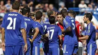 Laga Arsenal melawan Chelsea kerap dibumbui tensi panas antarpemain dari kedua belah pihak. (AFP/Ian Kington)