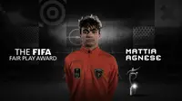 Mattia Agnese, Peraih FIFA Fair Play Award yang Selamatkan Nyawa Lawannya. (Dok. FIFA)