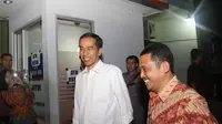 Presiden terpilih Joko Widodo dan Bupati Wonogiri Danar Rahmanto (Liputan6.com/Reza Kuncoro)