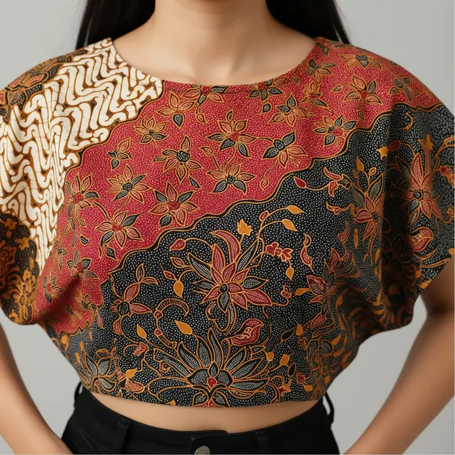 9 Model Batik Lengan Dolman Crop Top Santai, Pilihan Gaya Kekinian