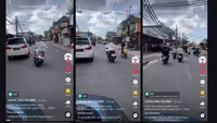 Bule Ugal-Ugalan Naik Motor di Bali