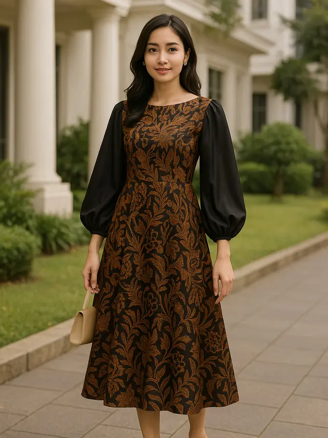 8 Model Baju Batik Lengan Bishop untuk Acara Formal, Tampil Anggun dan Berkelas