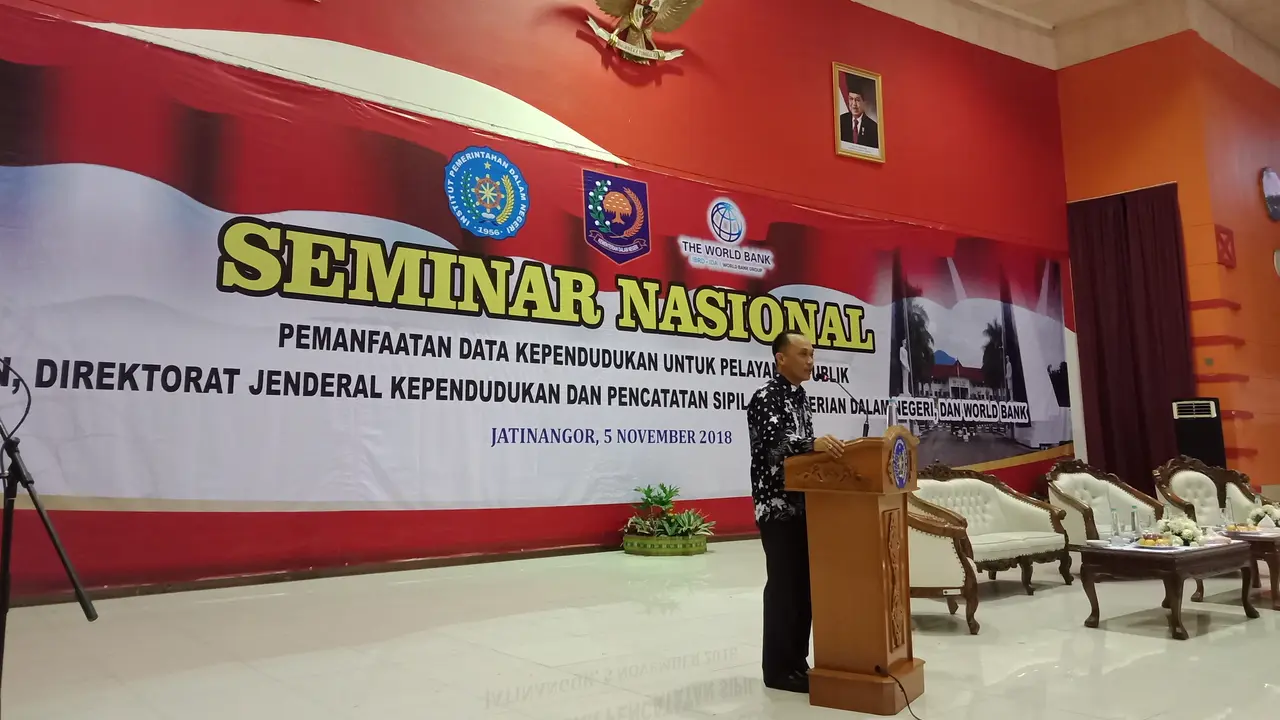 Kemendagri mengadakan seminar nasional di kampus Institut Pemerintahan Dalam Negeri (IPDN), Jatinangor, Jawa Barat. (Liputan6.com/Huyogo Simbolon)