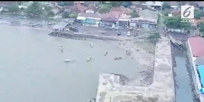 VIDEO: Sapuan Dahsyat Tsunami Tampak Jelas dari Udara