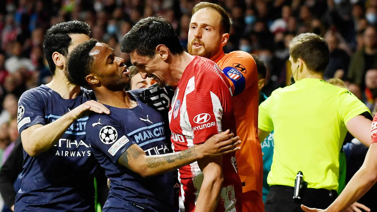 Foto: Melihat Keributan Antar Pemain Pada Laga Atletico Madrid Vs Manchester City di Liga Champions