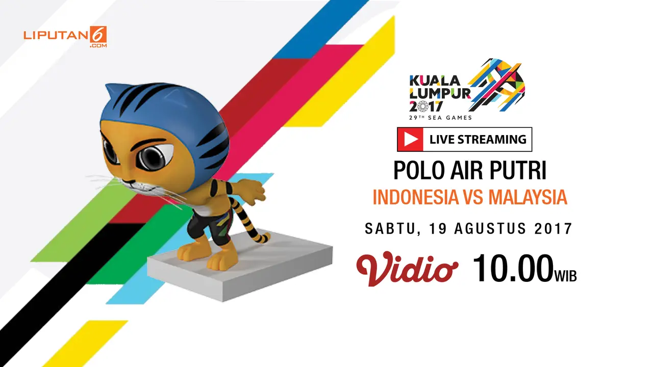 Banner Livestreaming Polo Air Putri sea games 2017